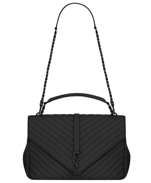 YSL Classic Large Monogram Saint Laurent College Bag Black